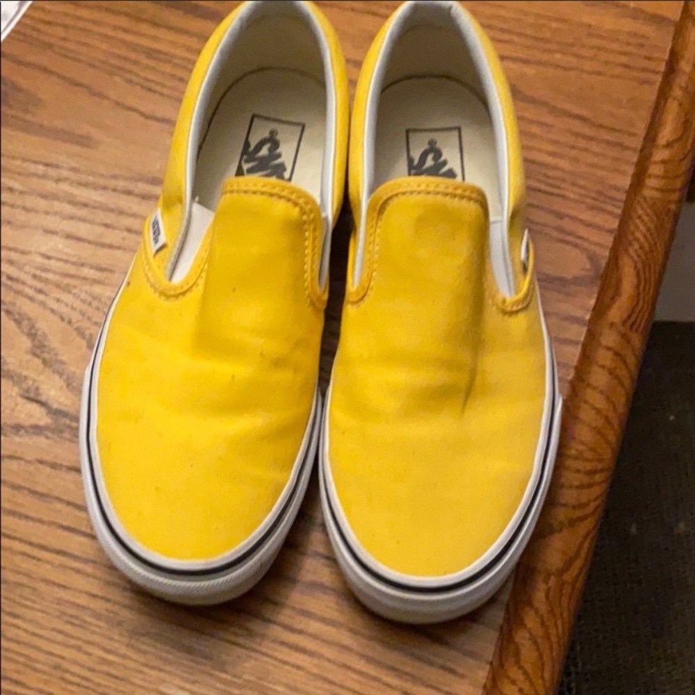 Yellow slip on vans